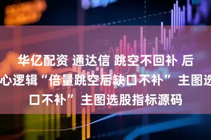 华亿配资 通达信 跳空不回补 后市涨无穷 核心逻辑“倍量跳空后缺口不补” 主图选股指标源码